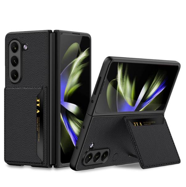 GKK Ultra-Thin PU Leather Phone Case with Card Slot - For Samsung Galaxy Z Fold5 - mosaccessories